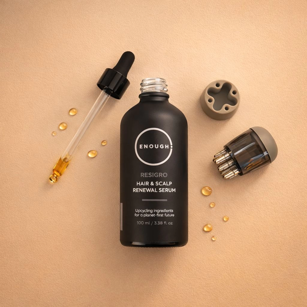 Enough Resigro hair and scalp renewal serum bottle with dropper